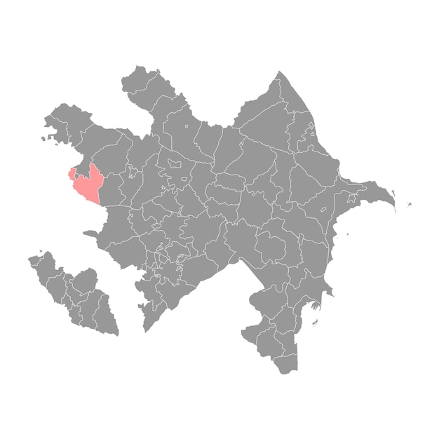 Gadabay district map administrative division of Azerbaijan