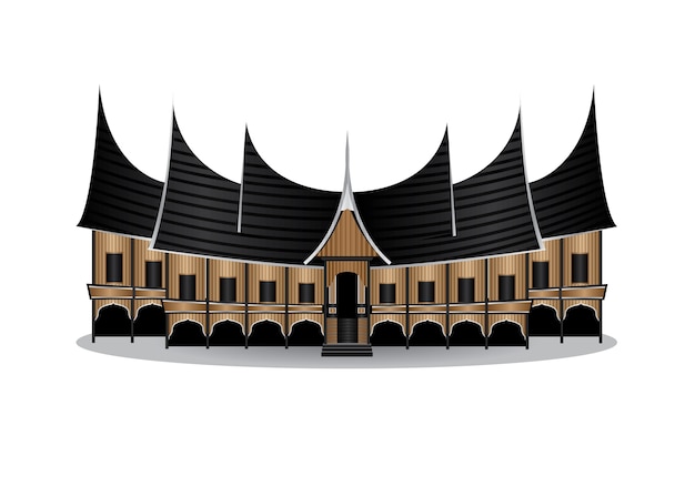 Vector gadang huis illustratie