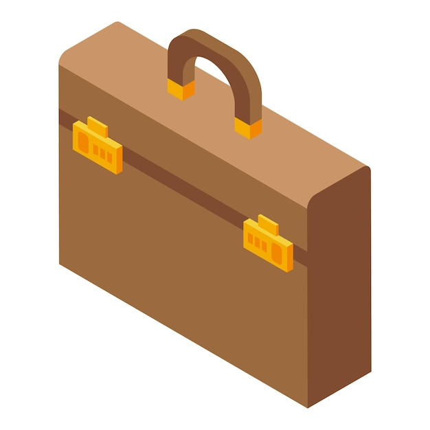 Gadget aktetas pictogram Isometrisch van gadget aktetas vector pictogram voor webdesign geïsoleerd op een witte achtergrond