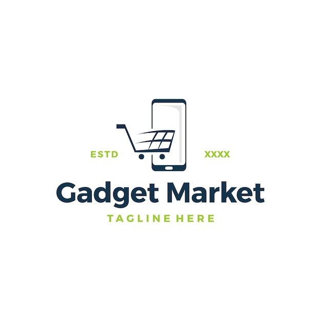 Vector gadget market logo design vector illustration