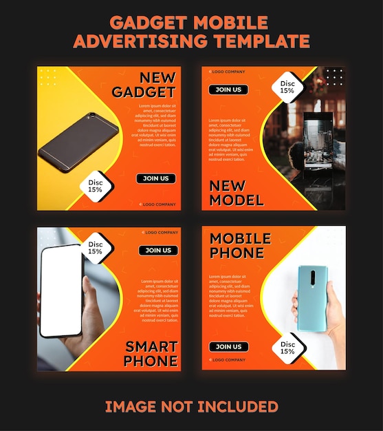 Vector gadget mobile advertising template