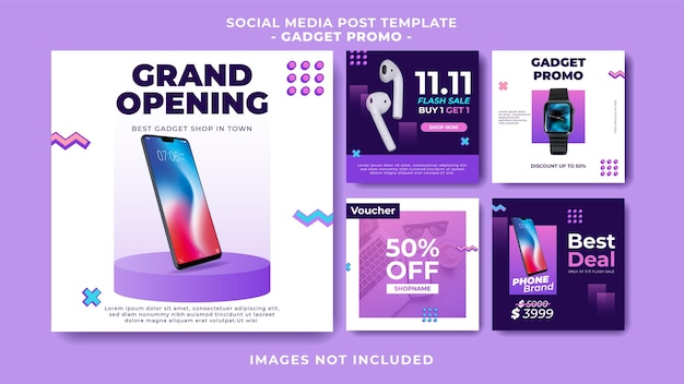 Gadget social media post template