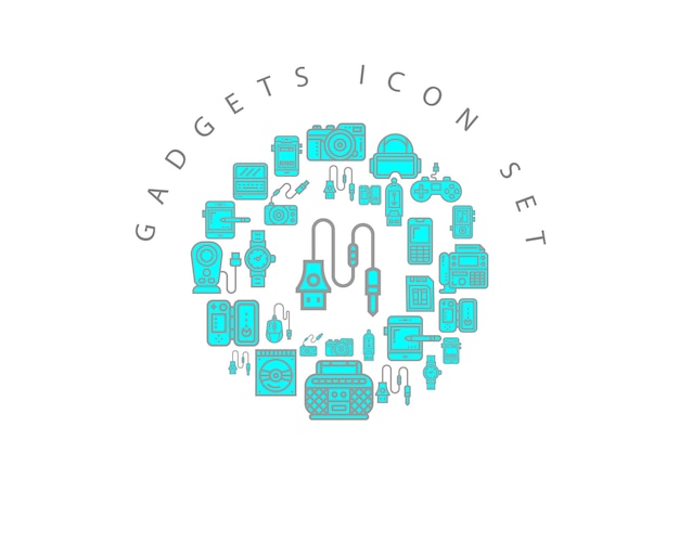 Gadgets icon set design