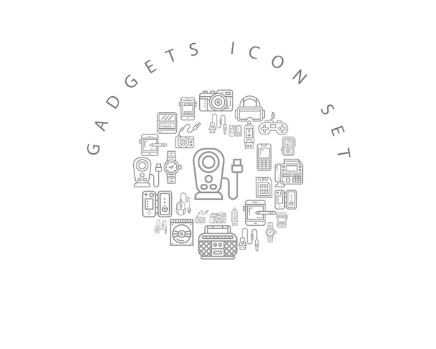 Gadgets icon set design