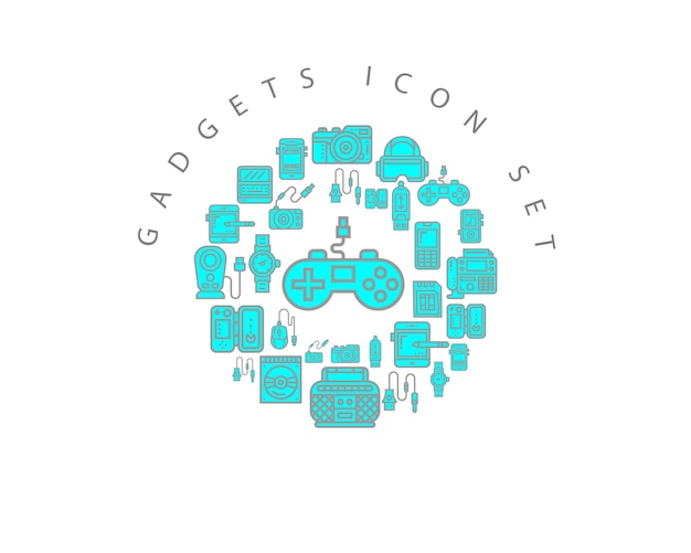 Gadgets pictogram decorontwerp