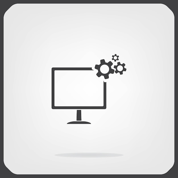 Gadgets settings symbol Vector illustration on gray background Eps 10