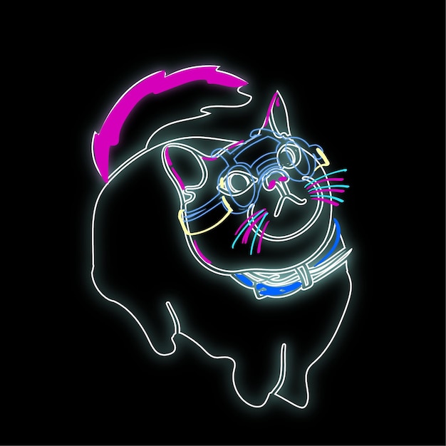 Vettore disposizione dell'illustrazione della luce al neon di gadient