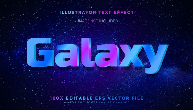 Galaxy 3d編集可能なテキストスタイル効果