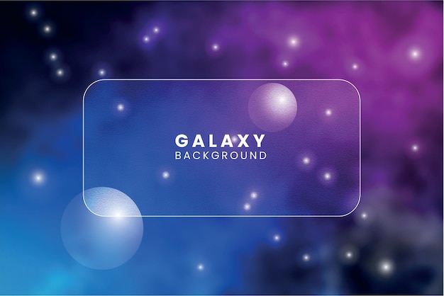 Galaxy Background with Planet and Stars