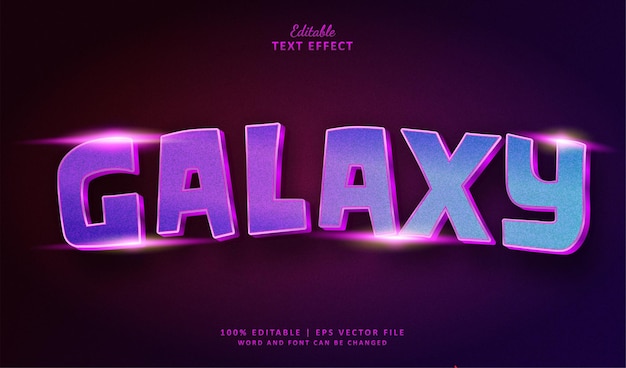 Galaxy editable text effect style cinematic