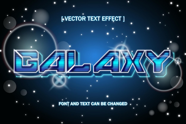 Galaxy editable text effect style template