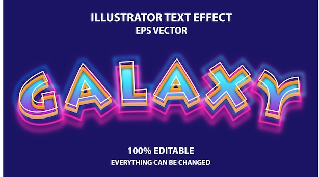 GALAXY EDITABLE TEXT EFFECT