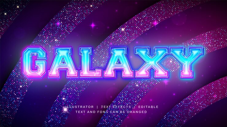 Vector galaxy esport text effects