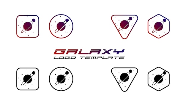 Modello di logo della galassia