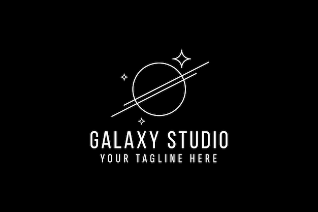 Vector galaxy logo vector icoon illustratie