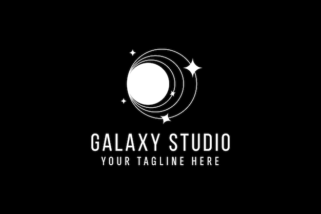 Vector galaxy logo vector icoon illustratie