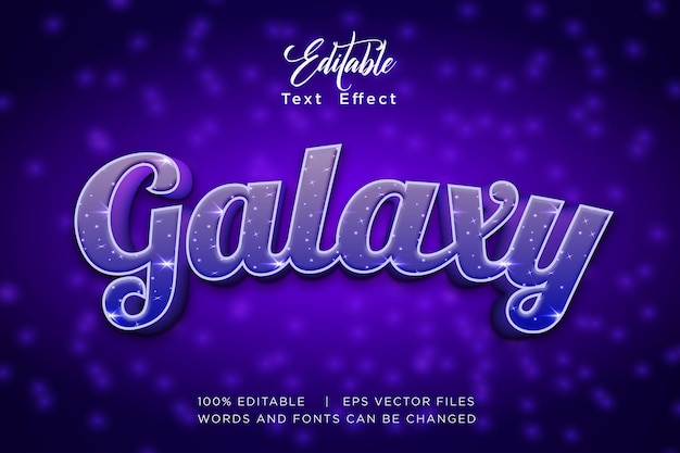 galaxy space editable text effect