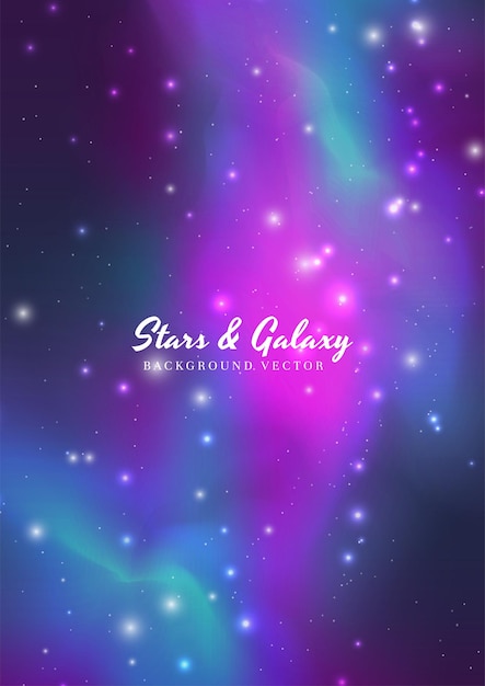 Galaxy sterrenhemel achtergrond posterontwerp