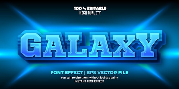 Galaxy text effect editable text style