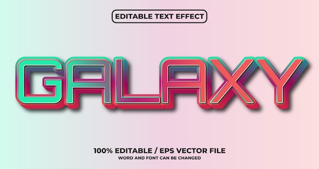 Galaxy text effect style