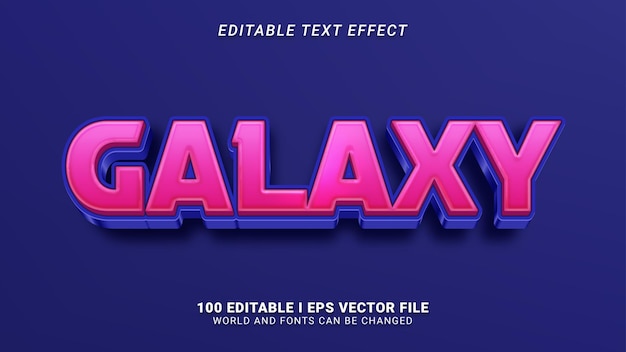 Текстовый эффект Galaxy