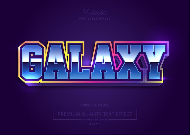 Galaxy vector text style effect