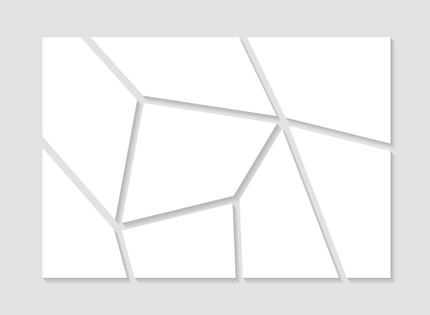 Vettore griglia banner galleria modello mood board layout collage foto cornice per immagini a mosaico