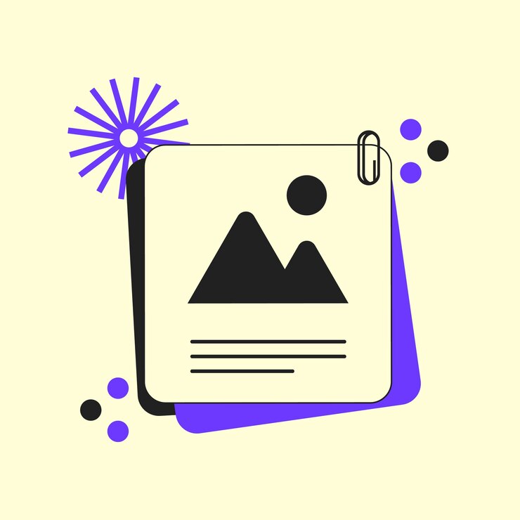 वेक्टर gallery icon landscape image vector illustration depicting a gallery icon as a square frame