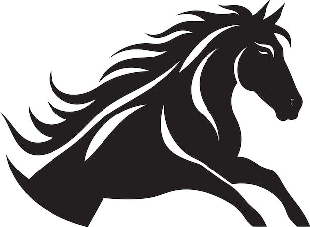 ギャロッピング・グレイス 象徴的な馬 ベクトル 高貴な<unk> 馬 ロゴ ベクトル・アート