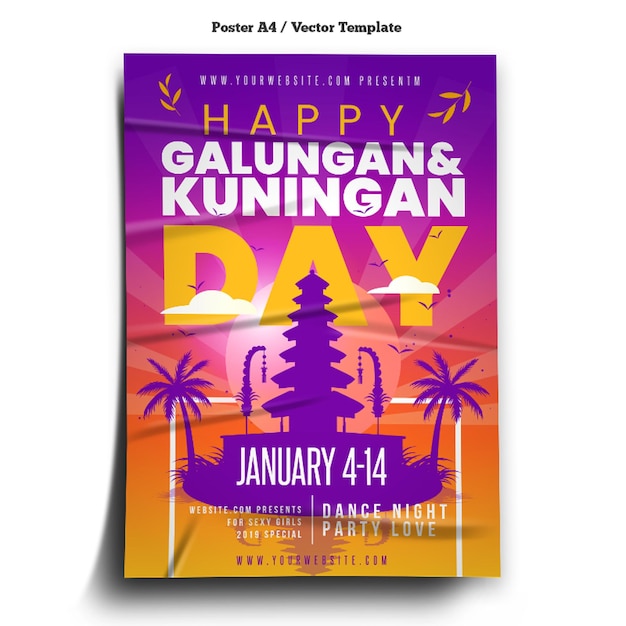 Galungan Day Poster Template