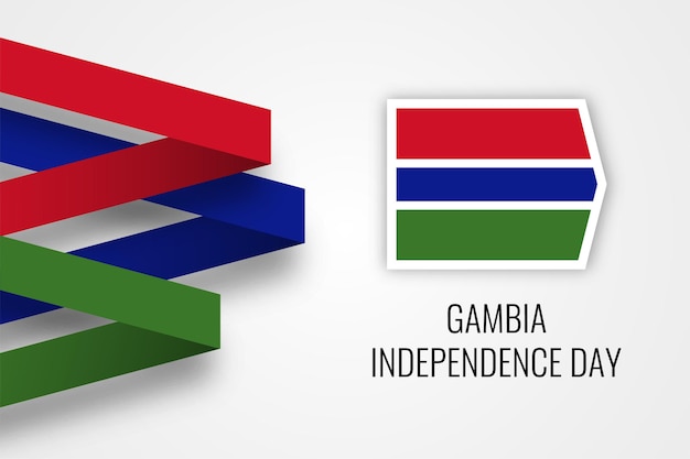 Gambia onafhankelijkheidsdag viering illustratie sjabloonontwerp