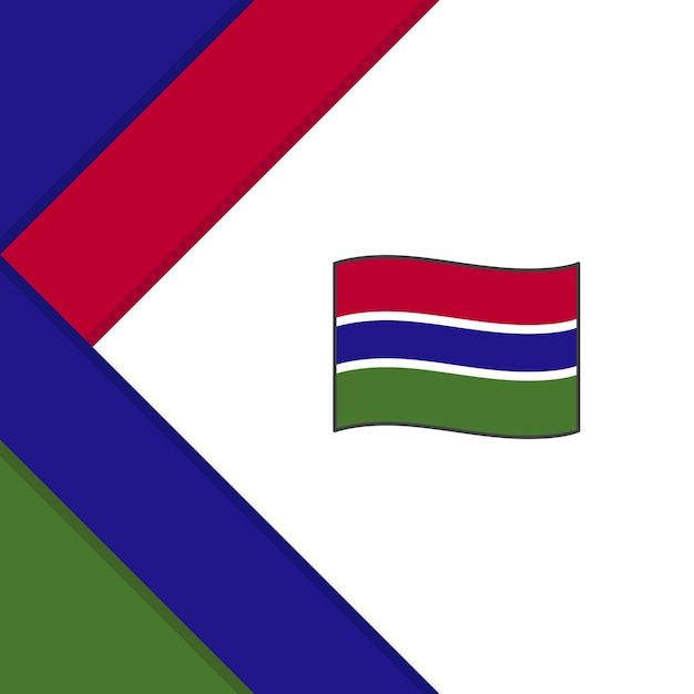 Gambia Vlag Abstracte Achtergrond Ontwerpsjabloon Gambia Onafhankelijkheidsdag Banner Social Media Post Gambia Illustratie