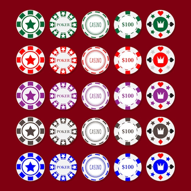 Vector gambling chips and cards. 
vector illustration