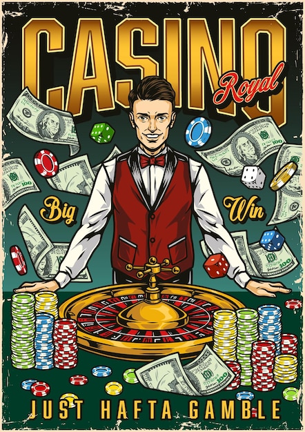 Vector gambling colorful poster