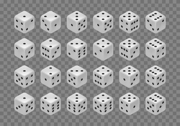 ベクトル ギャンブルのサイコロの組み合わせ現実的なサイコロのベクトルのコレクション