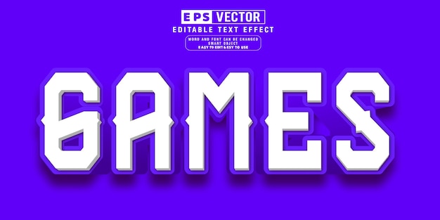 Game 3d Editable Text Effect Vector With Background