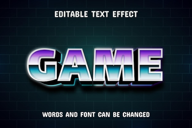 Game 3d text effect