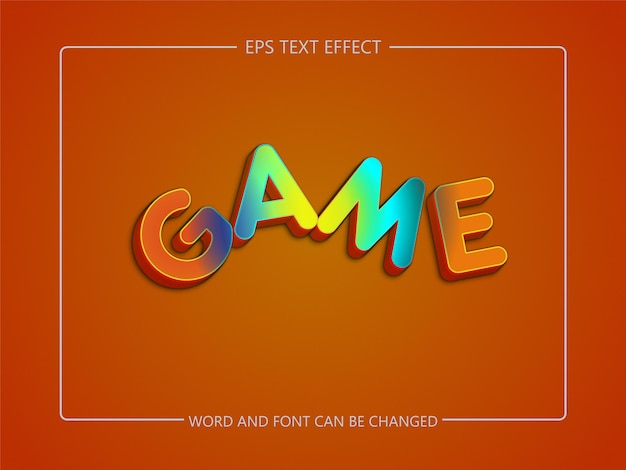 Game 3d text effect