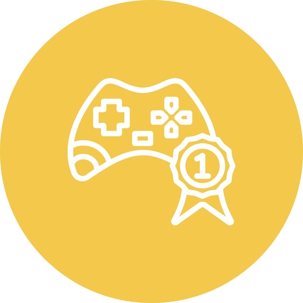 Game Achievement vector icon illustration of Online Game iconset