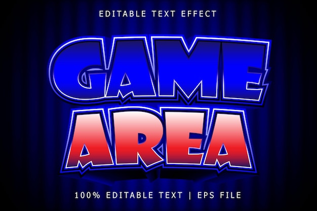 Game area editable text effect 3 dimension emboss modern style