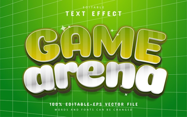 Game arena cartoon teksteffect