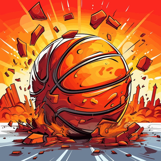 game_basketball_ball_cartoon_vector