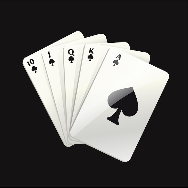 Premium Vector  Poker with isolated cards on a black background