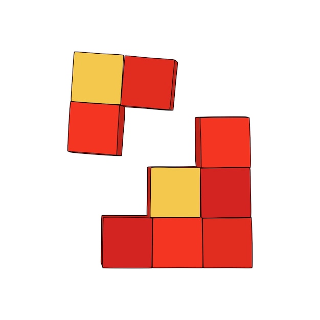 Tetris Puzzle Blocks Game Colored Icon In Powerpoint Pptx Png And Editable  Eps Format