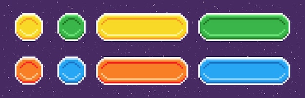 Игровые кнопки, предназначенные для веб-игр или мобильных приложений
