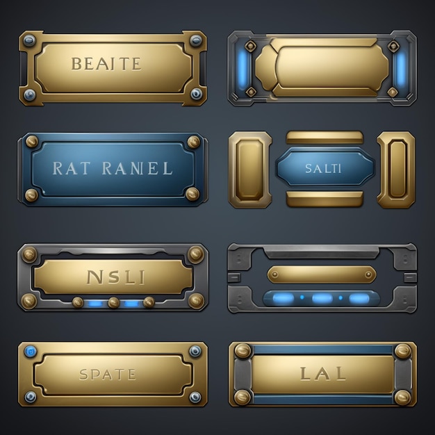 Game buttons for ui and ux game