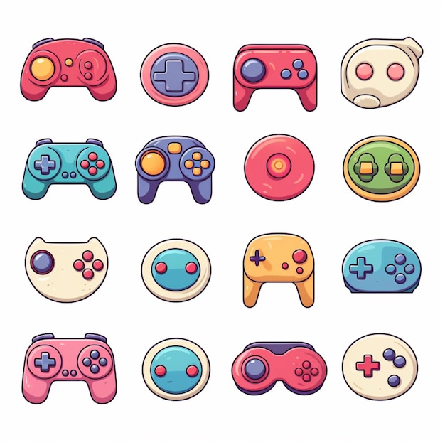 Vector game buttons for ui and ux