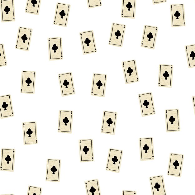 Vector game cards seamless pattern. design gambling.