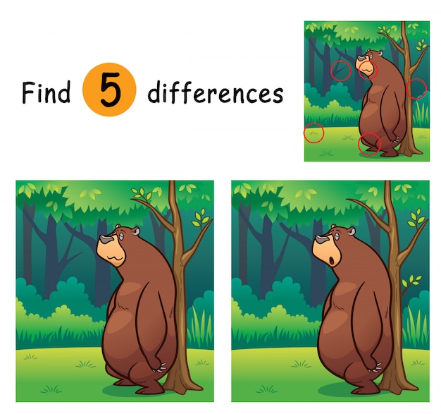 Game for children find differences