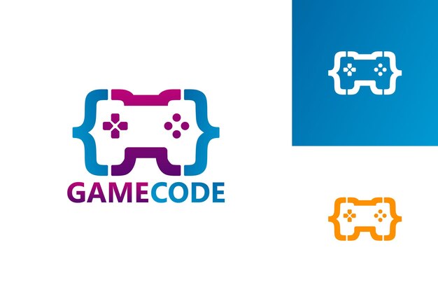 Game Code Logo Template Design Vector, embleem, ontwerpconcept, creatief symbool, pictogram